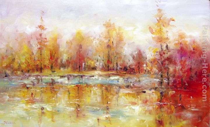 Autumn Reflections painting - Ioan Popei Autumn Reflections art painting